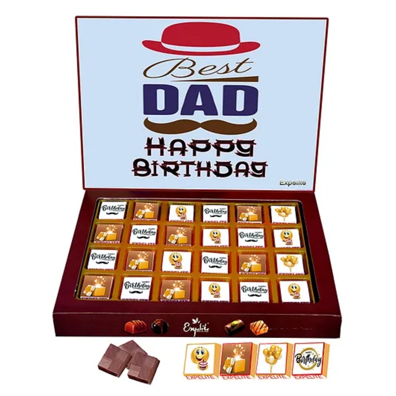 Expelite Happy Birthday Dad Printed Chocolate Box – 500 gm