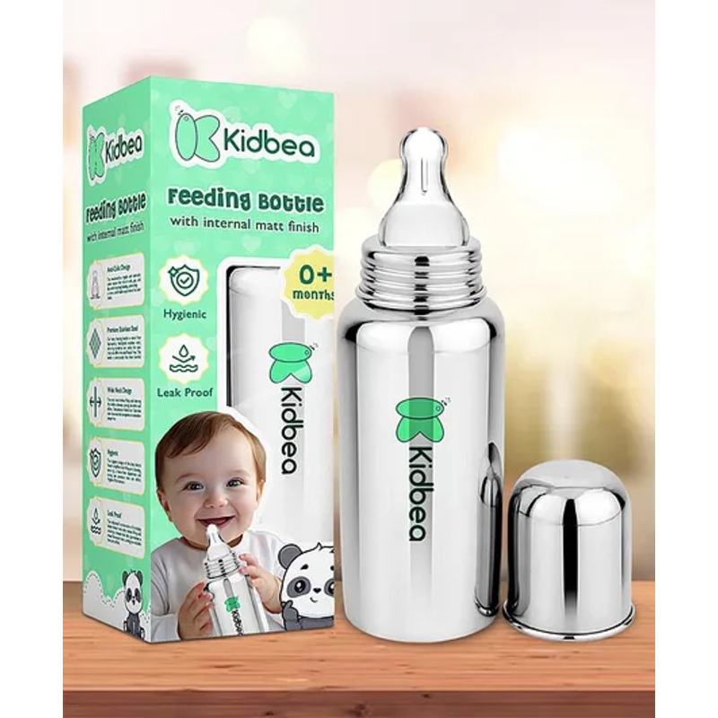 Kidbea  Stainless Steel Feeding Bottle – 250ml