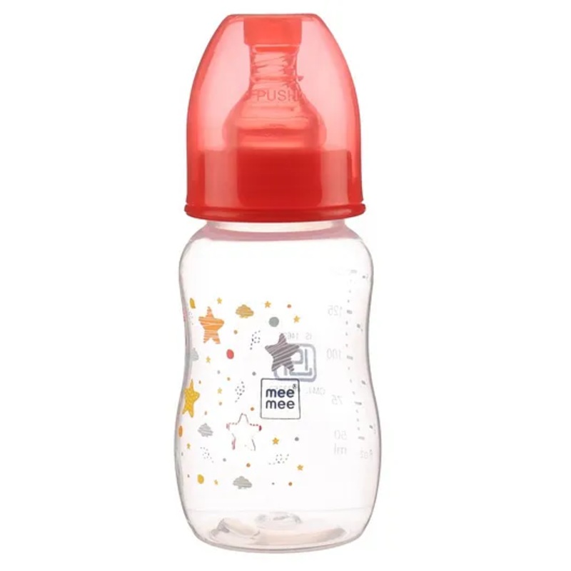 Mee Mee Eazy Flo Premium Baby Feeding Bottle Red – 125 ml