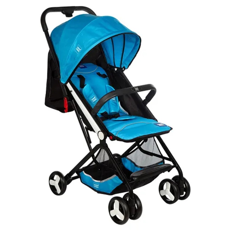 Mee Mee Premium Portable Baby Stroller Pram with Compact Tri-Folding (Light Blue)