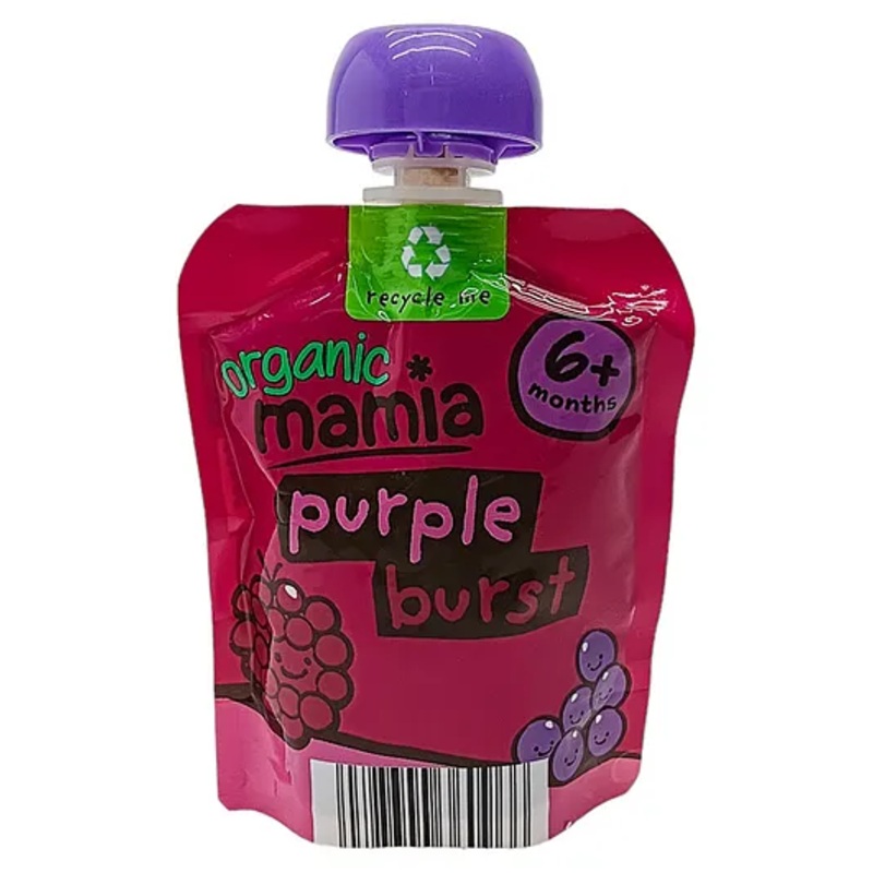 Organic Mamia Baby Puree, Purple Burst Pouch (6m+) – 90g