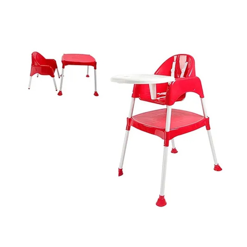 Safe-O-Kid Convertible 5 in 1 Booster Toddler High Chair Baby Booster Seat – Red
