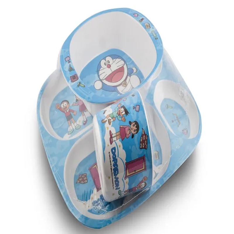 Superware Melamine Kids Dinner Set – Doraemon-Sky ( Set of 3 )
