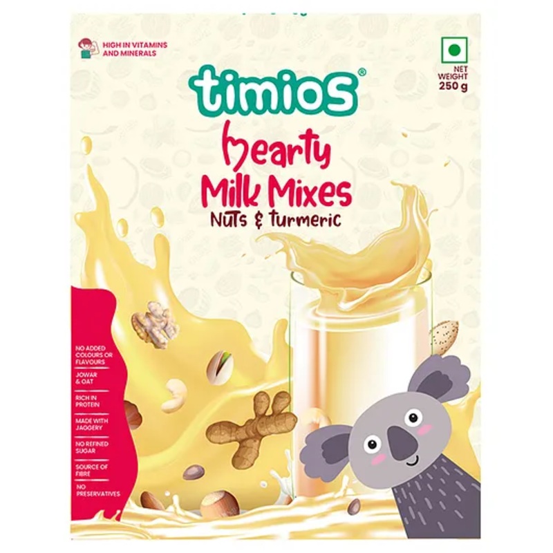 timios High Protein Nuts & Turmeric Swirl Milk Mix – 250 g