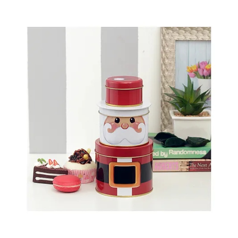 A Vintage Affair Tall Santa Box Pack Of 3 – Multicolor