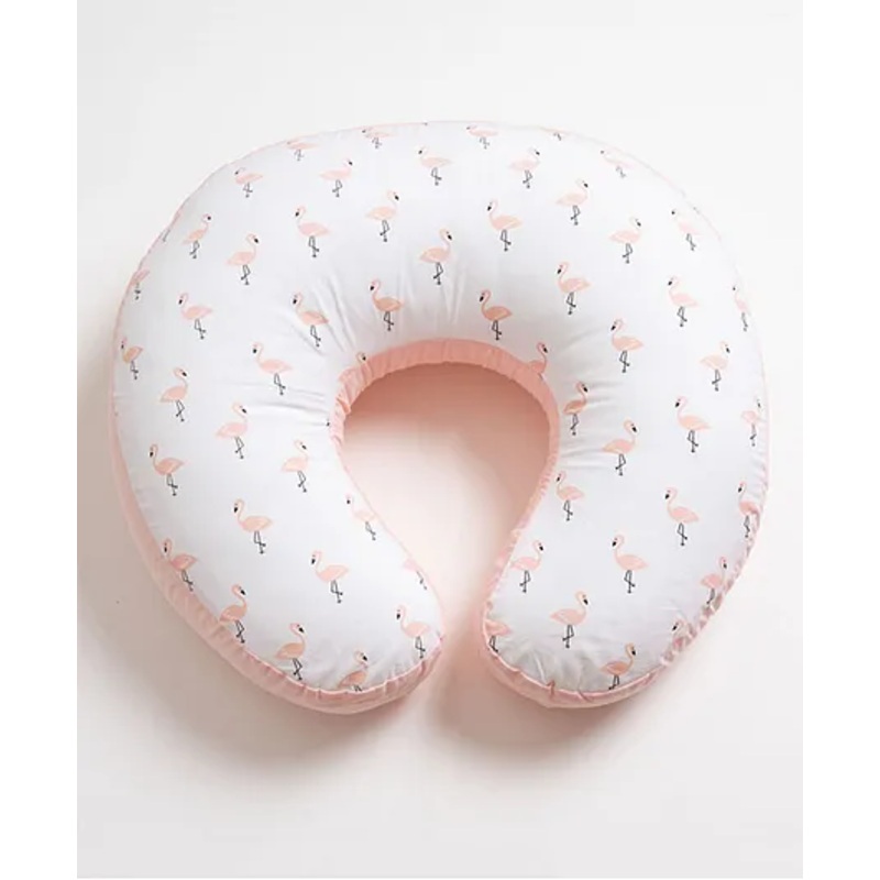 Aariro Organic Cotton Nursing Pillow Flamingo