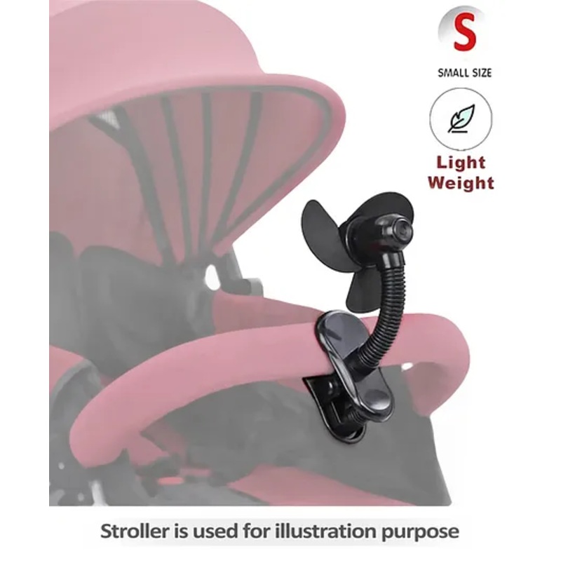 Babyhug Stroller Fan With Foam Blades – Black