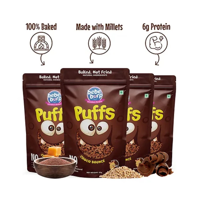 Bebe Burp Grandma’s Super Puffs Choco Bounce Pack Of 4 – 35 gms each