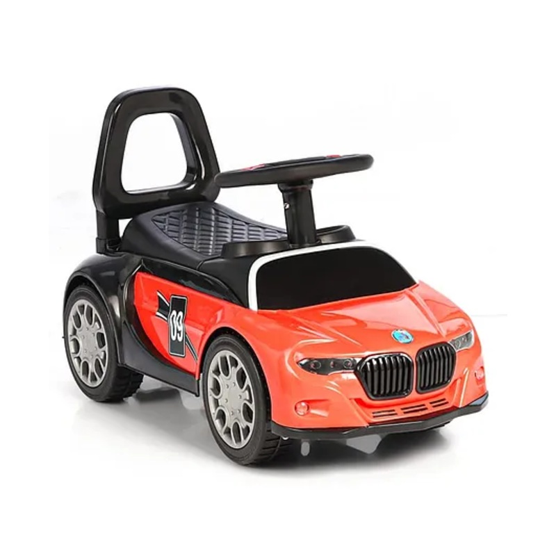 Car Shape Manual Push Ride On With Storage – Red