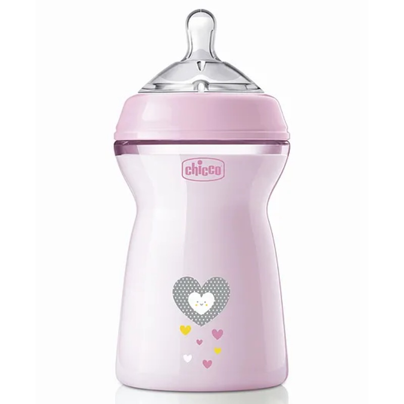 Chicco Natural Feeling Fast Flow Feeding Bottle – 330 ml (Colour May Vary)