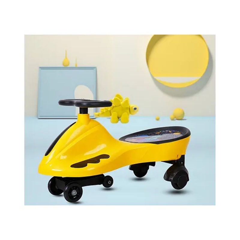 JoyRide Carnival Premium Swing Car Ride on for kids, Magic car for Boys & Girls 1+ years Rideons & Wagons Non Battery Operated Ride On – Yellow