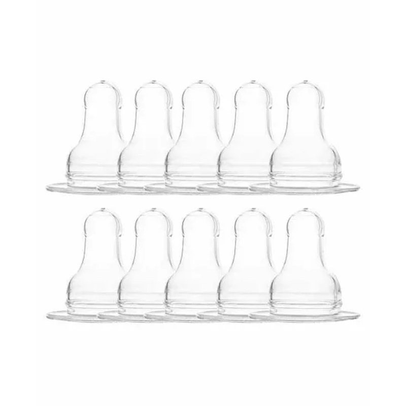 Naughty Kidz Silicone Teat Pack of 10 – White