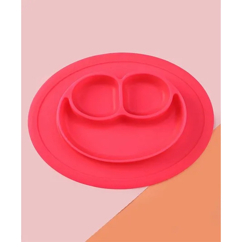 Three Compartment Silicone Plate – Pink