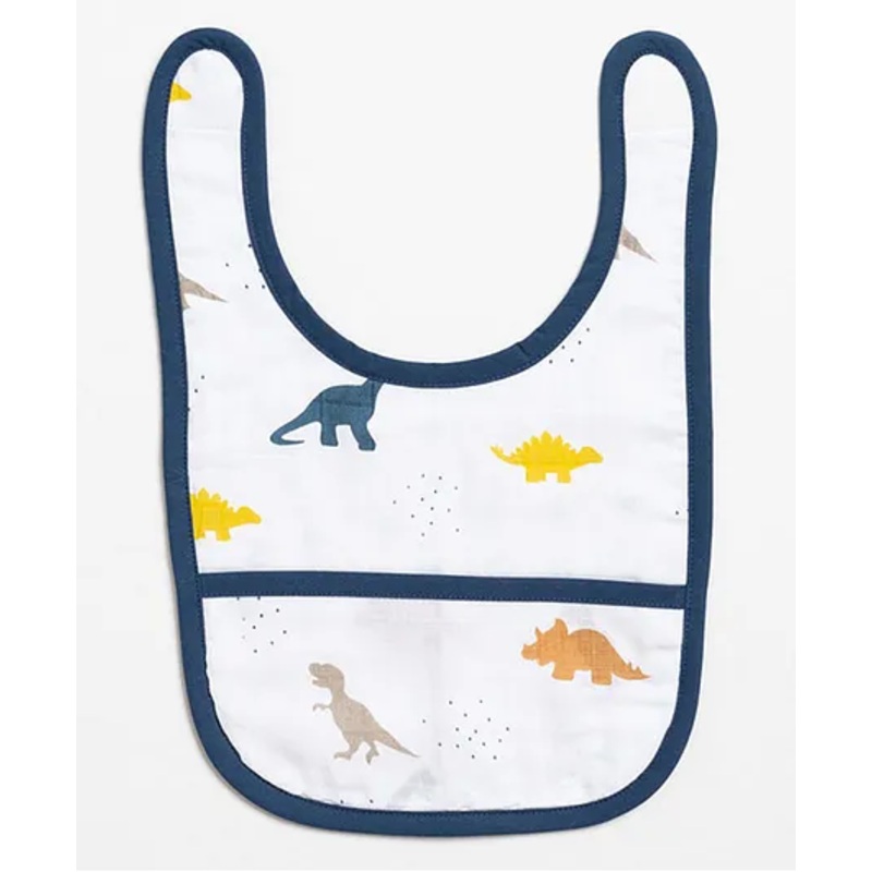 Aariro Organic Cotton Classic Muslin Bib Little Dino