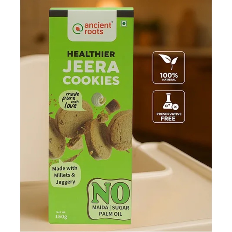 Ancient Roots Jeera Cookies Biscuits (16-18 Pieces) – 150 g