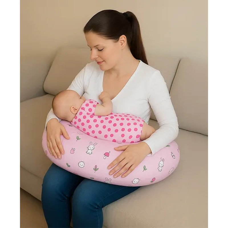 Babyhug Feeding Pillow Bunny Print – Pink