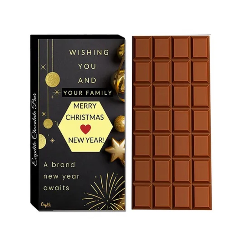 Expelite Christmas and New Year Chocolate Bar – 100 gm
