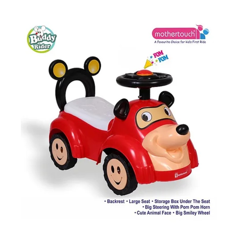 Mothertouch Buddy Rider Manual Push Ride On – Red
