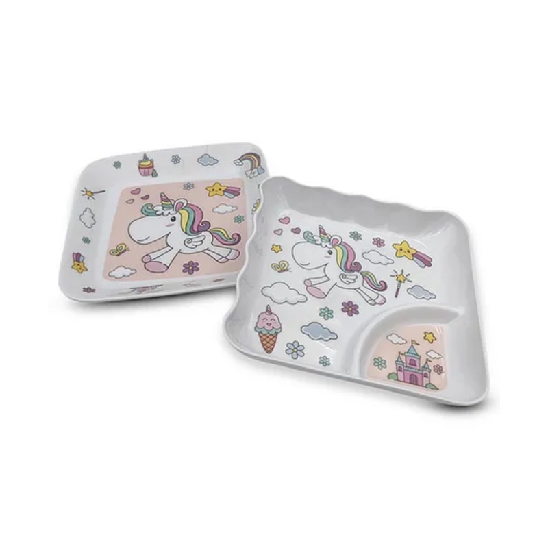 Superware Melamine Kids sandwich plate- unicorn ( Set of 2 )