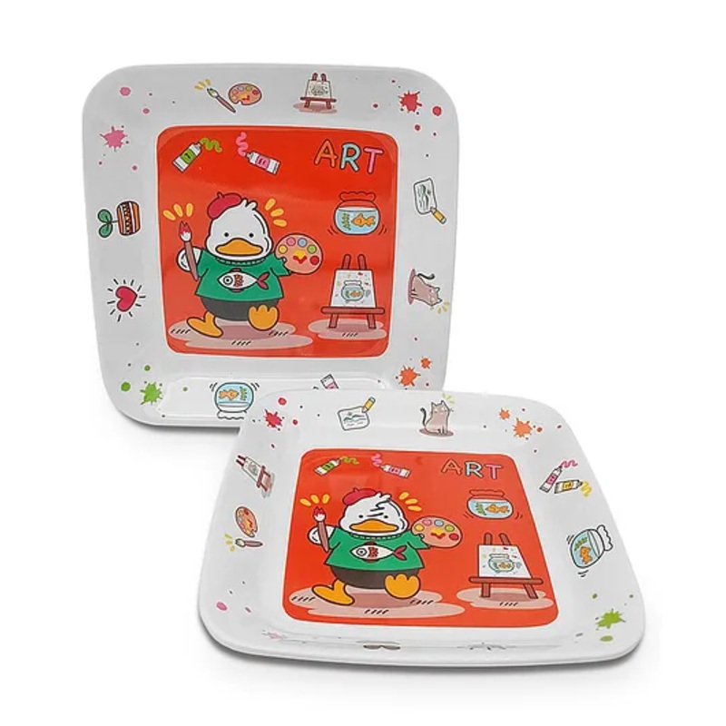 Superware Melamine Kids snack Plate  – duck ( Set of 2 )