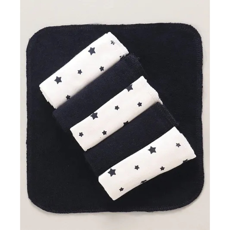 Babyhug Wash cloth Solid Colour Pack of 6 L 25 X H 25 cm – Aqua Blue