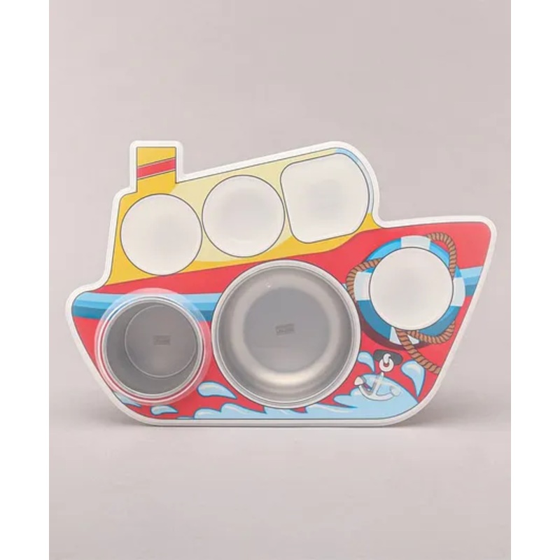 Boat Shaped Plate with Lid – Blue