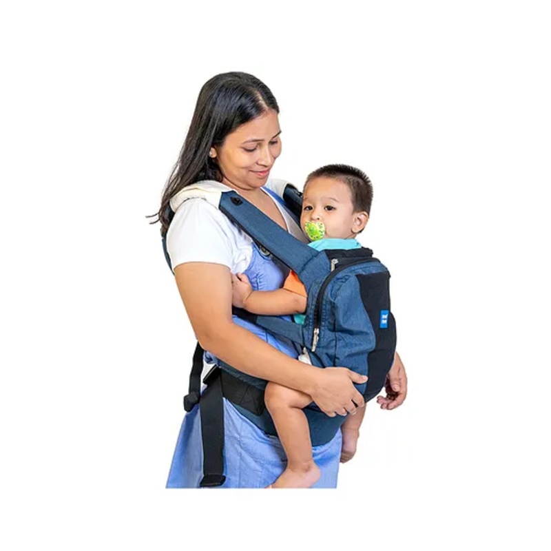 Mee Mee Comfy New Born Baby Carrier With 4 Baby carrying Modes Lightweight & Adjustable | Neck Support Baby Sling Carrier with Padded waist Support (Navy Blue)