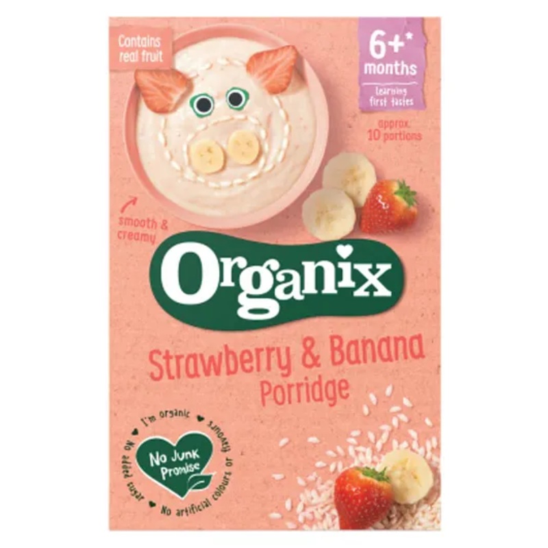 Organix Strawberry & Banana Porridge – 120 g