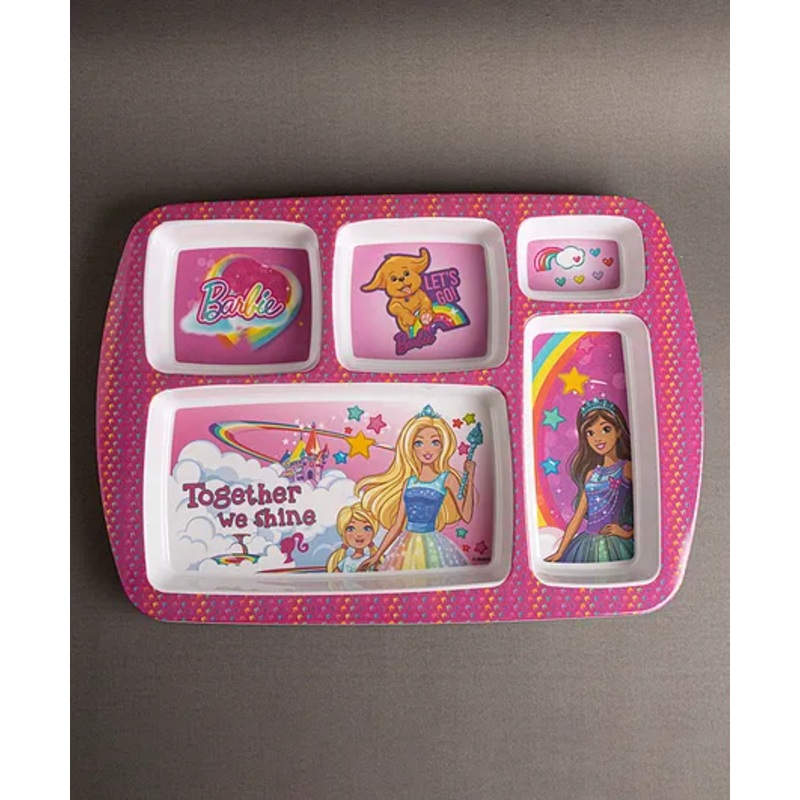 Superware Melamine Kids  5 Section Plate – Barbie Shine