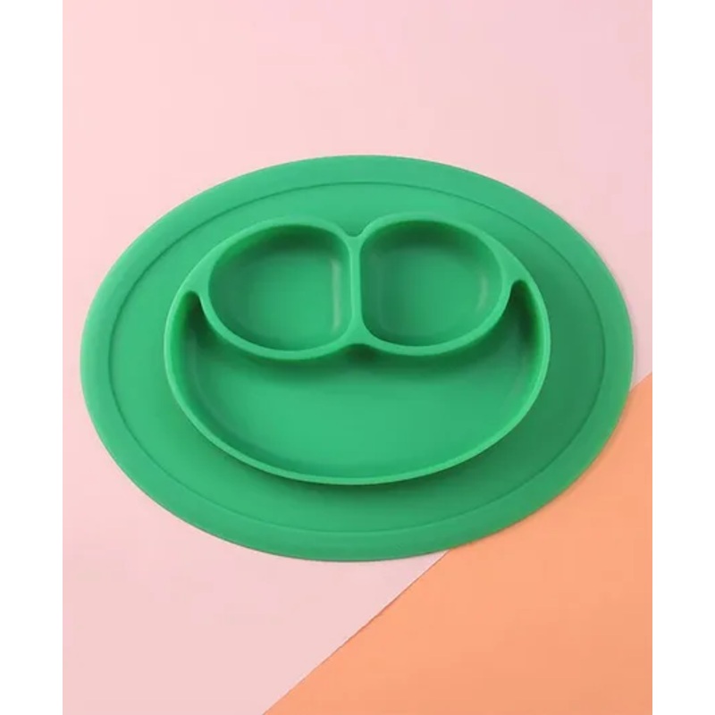 Three Compartment Silicone Plate – Green