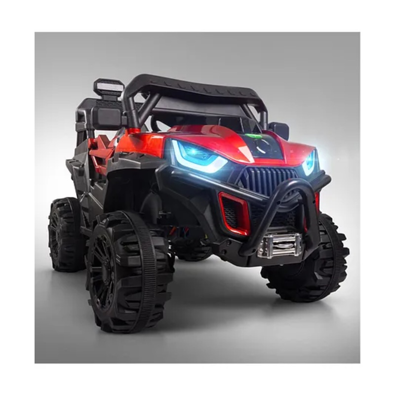 Baybee Roger Rechargeable Battery Operated Ride on Kids Baby Car with Music Bluetooth USB Seat Belt & LED Light (Painted Red)