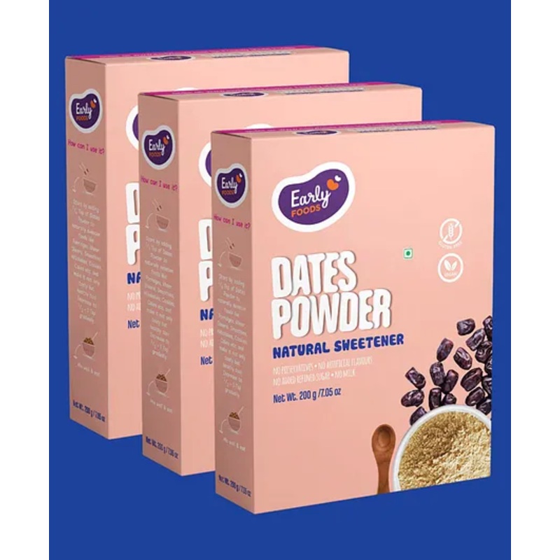 Early Foods Dry Dates Powder Pack of 3 200g each