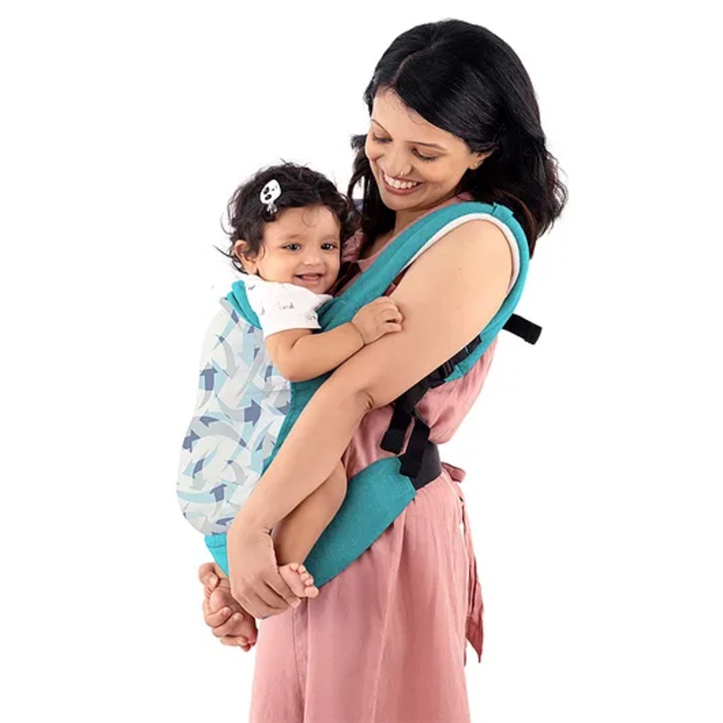LuvLap Adore Baby Carrier with 2 Carry Positions, Skin-Friendly Premium Fabric, Adjustable from Newborn to Toddler, Max Weight 18 Kgs, Light Blue