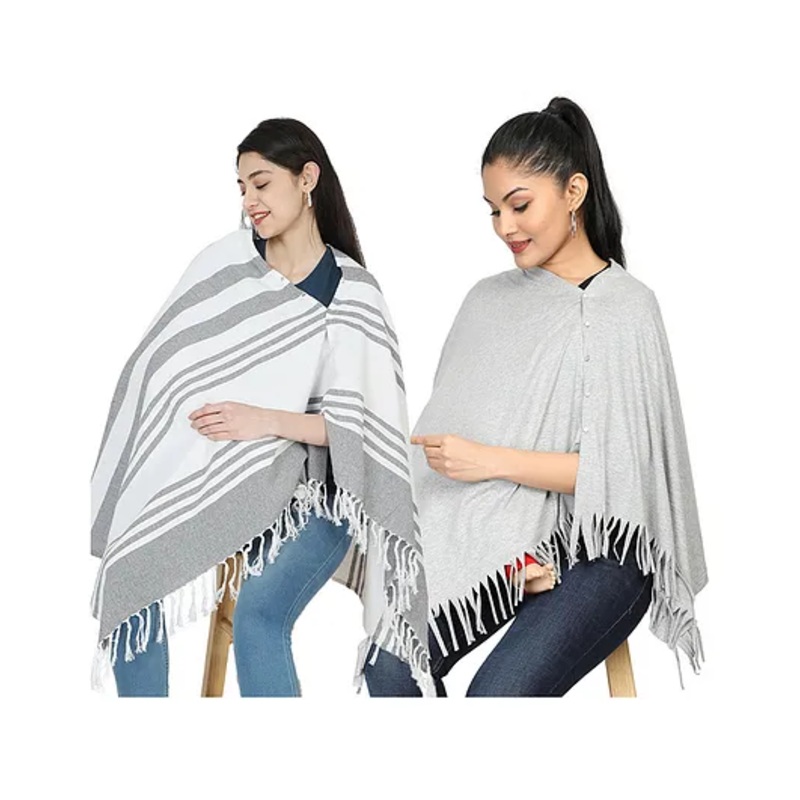 nene Mothers Multi-Purpose Large Size Nursing Feeding Scarf-Grey