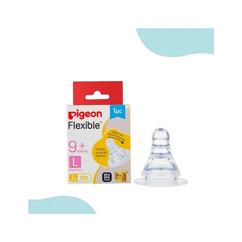 Pigeon Peristaltic Large Size Nipple – White