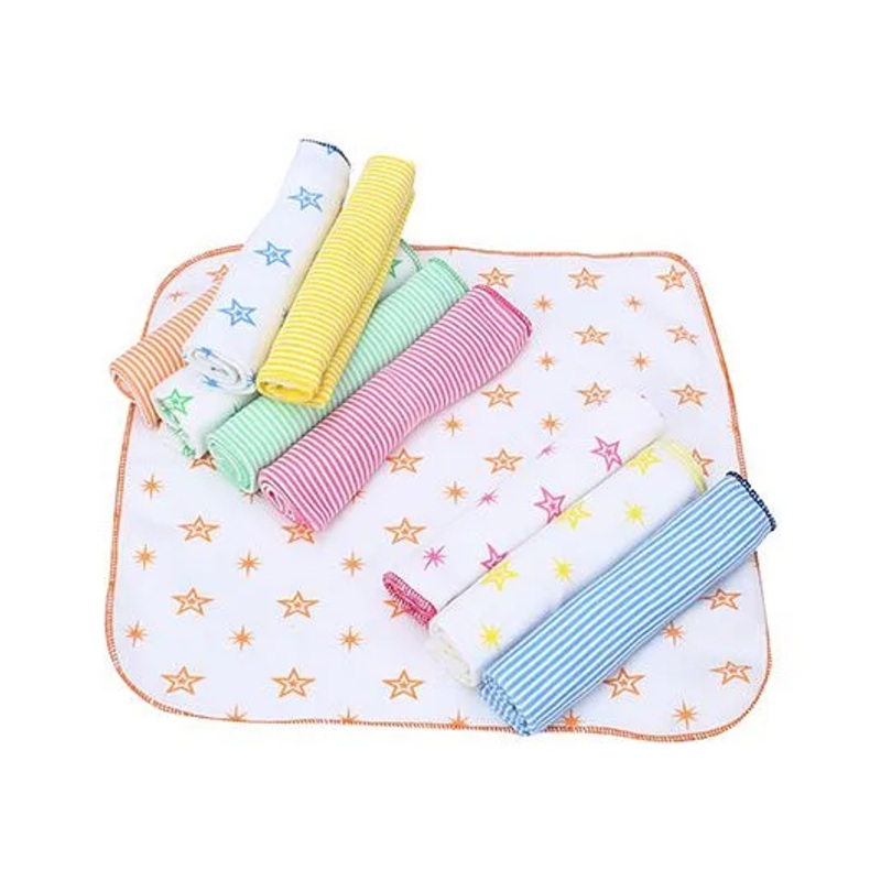 Tinycare Printed Face Napkins Set Of 10 – Multi Color