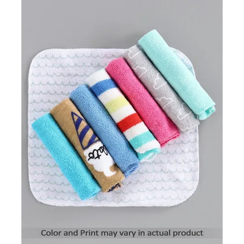 ZOE Terry Wash Cloth Set of 8 (Colour & Print May Vary)