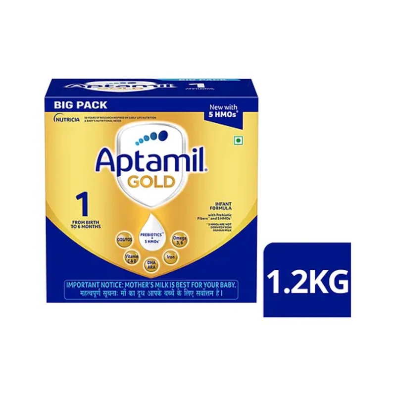 Aptamil Gold Infant Formula Baby Milk Powder BIB Pack Stage 1 – 1.2 kg