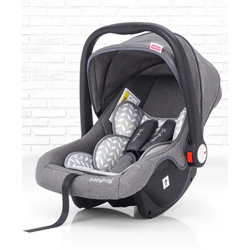 Babyhug Amber Car Seat Cum Carry Cot With Rocking Base with 1 Year Warranty – Grey