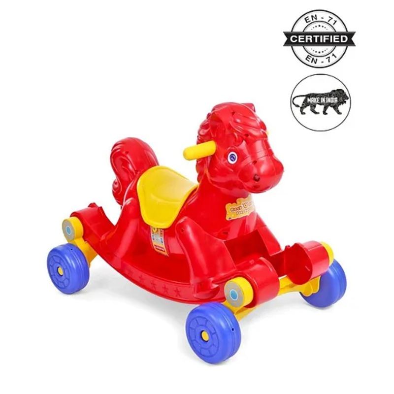 Babyhug Rock ‘O’ Ride Pony Ride-on – Red