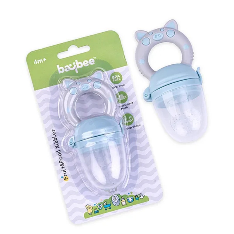 BAYBEE Premium Baby Food & Fruit Nibbler – Blue