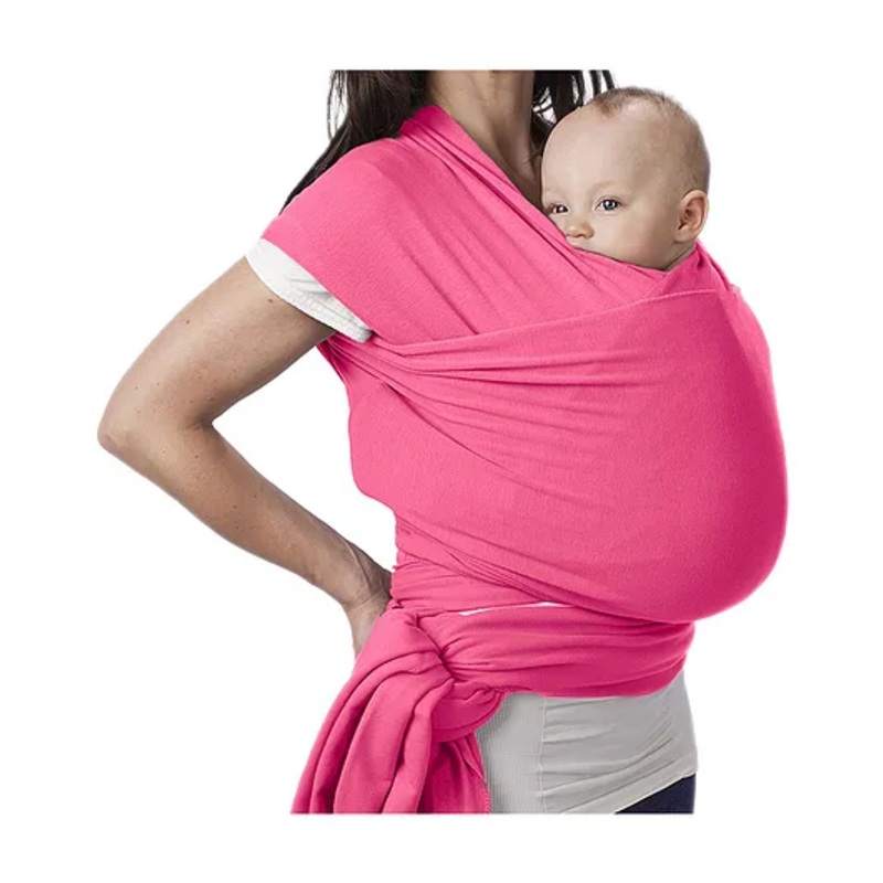 Bembika Adjustable Hands-Free Baby Sling Carrier Baby Wrapping Cloth For New Born With Comfortable Carrying Positions Lightweight & Travel Friendly Foldable Baby Wraping Cloth-(Rose Red)