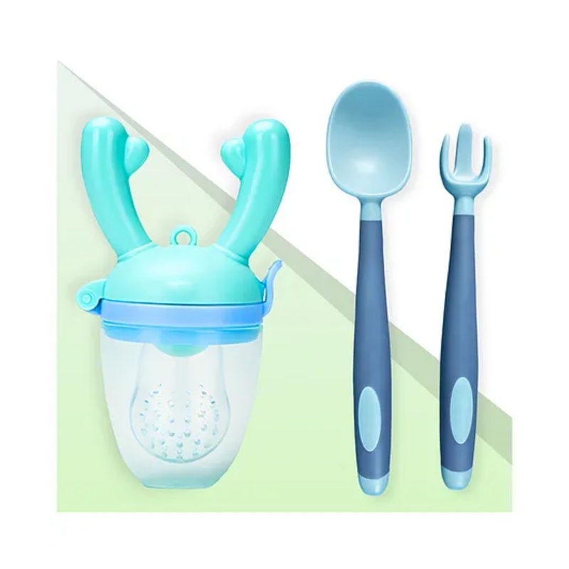 Bembika Baby Feeding Spoon & Nibbler Set The Ultimate BPA Free Baby Weaning Spoon Baby Self Feeding Spoon Fruit Nibbler for Babies A Solution for Feeding Training
