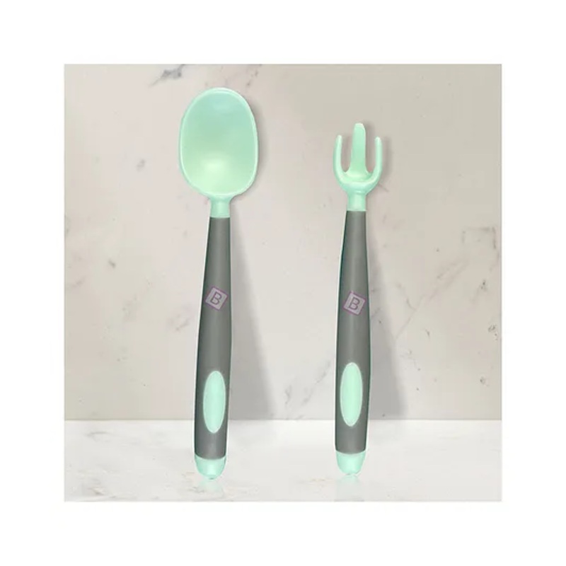 Bembika Baby Training Spoon and Fork Set – Green
