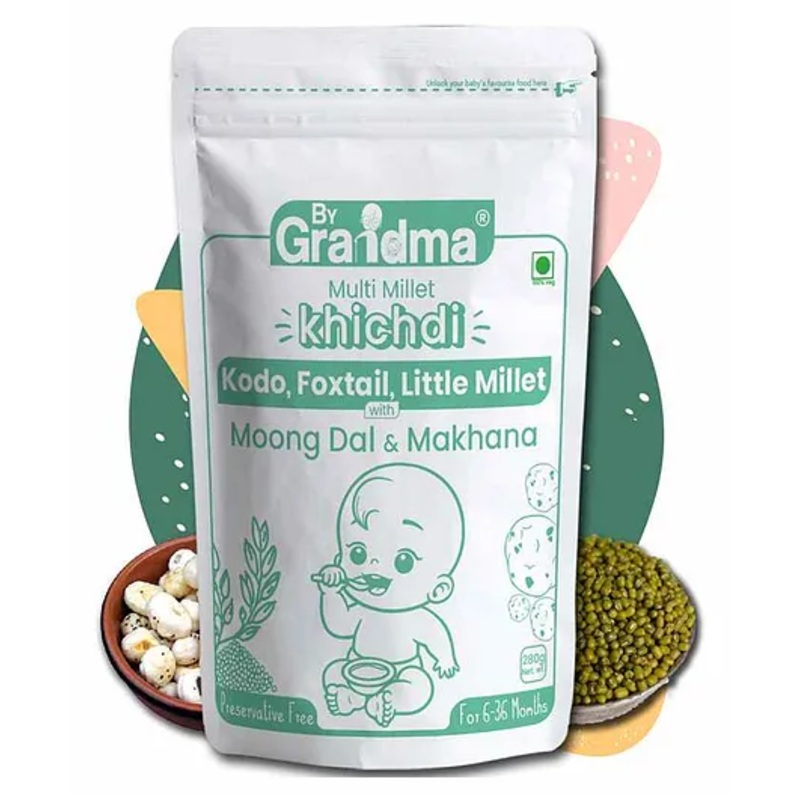 ByGrandma Sprouted Moong Dal & Rice Baby Porridge Mix – Nutritious Food for 6+ Months, 280g