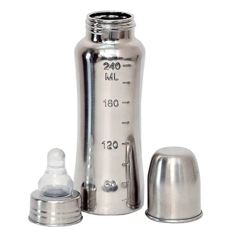 DOMENICO Stainless Steel Baby Feeding Bottle – 240 ml