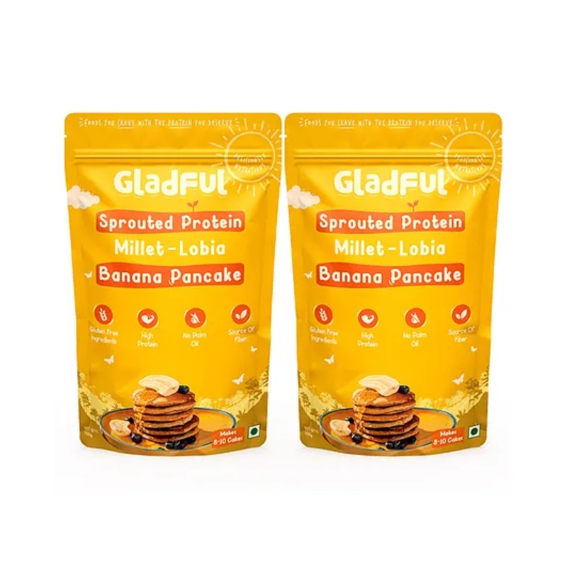 Gladful Banana  Millet Pancake Pack of 2 – 150 g Each