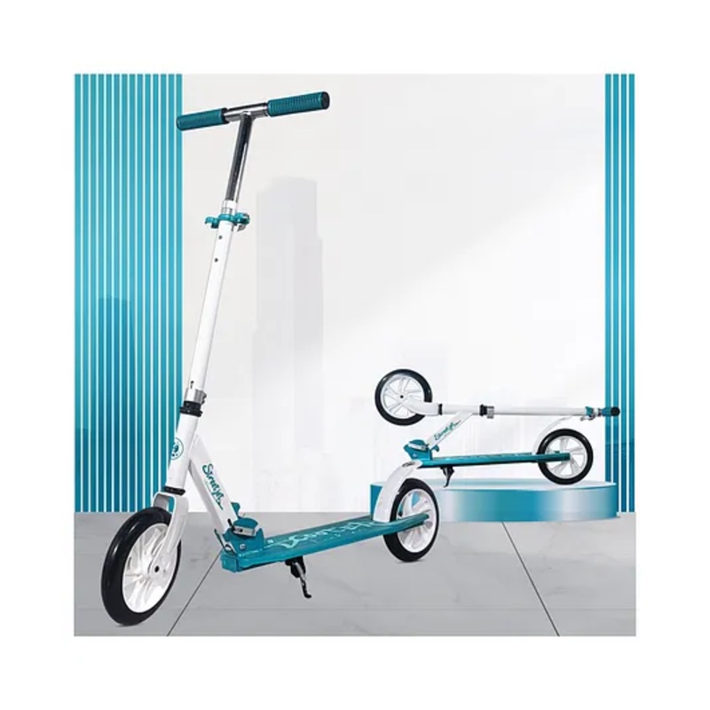 Kidsmate StreetJet Kick Scooter for kids 6-12 Years | 2 Wheel Scooter, Foldable Design, 3 Adjustable Height Options with Rear Braking and PVC Wheels kids scooter| Max User Weight 50kg – (White)