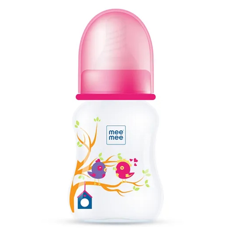 Mee Mee Polypropylene Plastic Feeding Bottle Pink – 125 ml