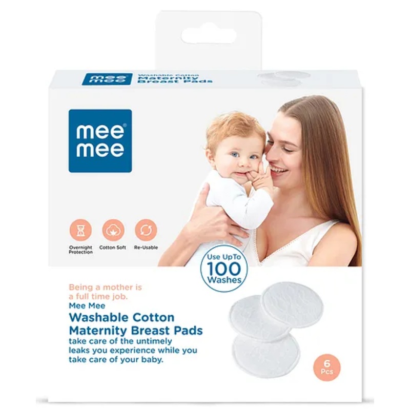 Mee Mee Ultra Thin Super Absorbent Washable Nursing Breast Pads – 6 Pieces